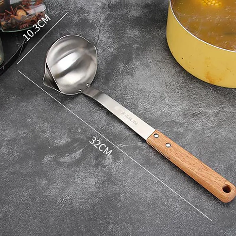 

Stainless Steel Scoop Filter Grease Spoon Long Handle Colander Soup Oil Separator Home Kitchen Cooking Tools Accessories