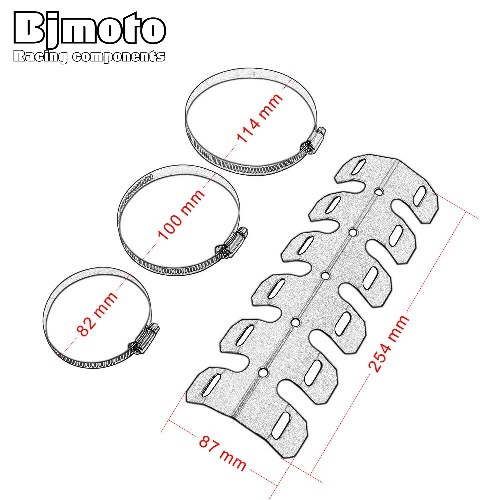 

Universal Dirt Bike Exhaust Heat Shield For YAMAHA kawasaki Motorcycle Heat Shield Cover Exhaust Shield Muffler Pipe Protector
