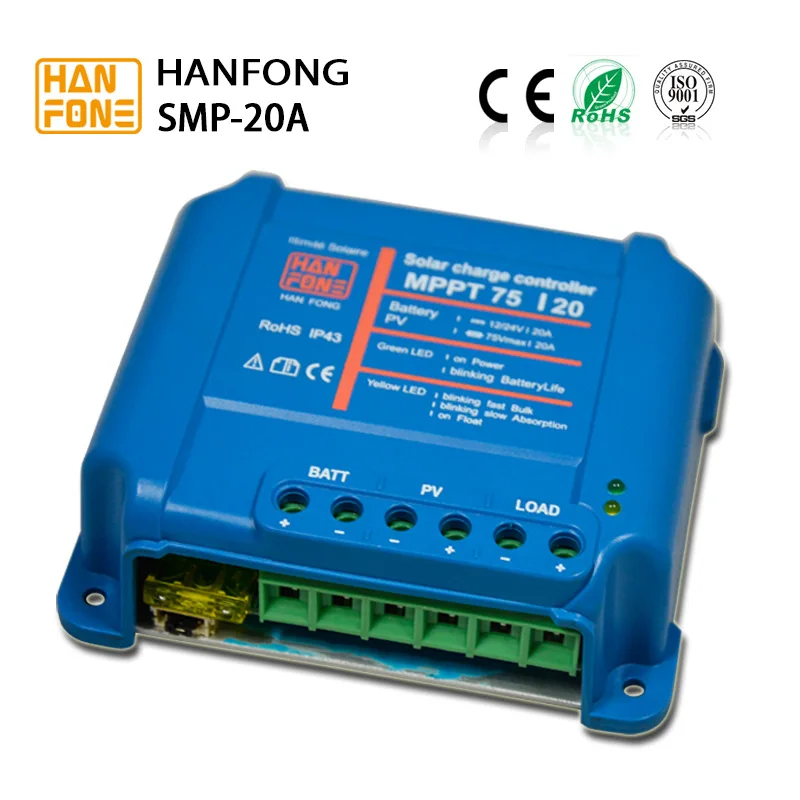 

MPPT 10A/15A/20A Solar Battery Charge Controller 12V 24V Waterproof Auto Solar Regulator High Efficiency Solar Tracking System