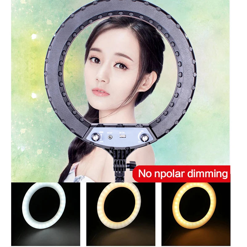 14 дюймов фотографии затемнения светодиодный селфи кольцо светильник Камера