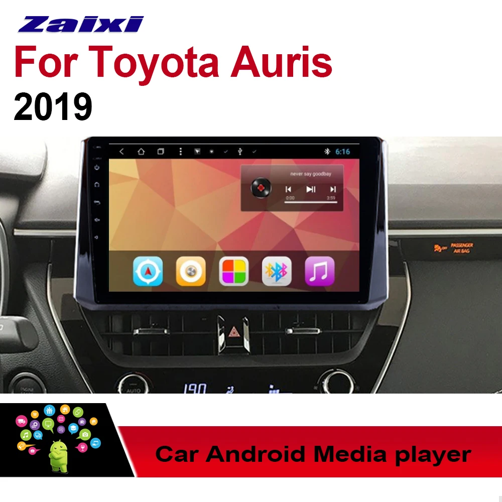 ZaiXi для Toyota Auris 2019 Автомобильная Мультимедийная система Android 2 DIN Авто DVD плеер GPS Navi