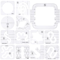 lmdz 12pcs transparent acrylic quilting ruler free motion rulers quilting template set patchwork template diy sewing ruler
