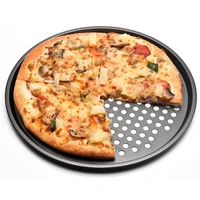 household pizza pans with holes breathable non stick professional baking tray for restaurant home tools