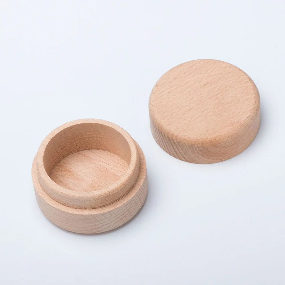

Round Wooden Storage Boxes Ring Box Vintage decorative Natural Craft Jewelry box Case Wedding Accessories