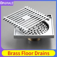 shower floor drains brass bathroom floor drain tile insert toilet balcony drainer cover anti odor floor waste grates square