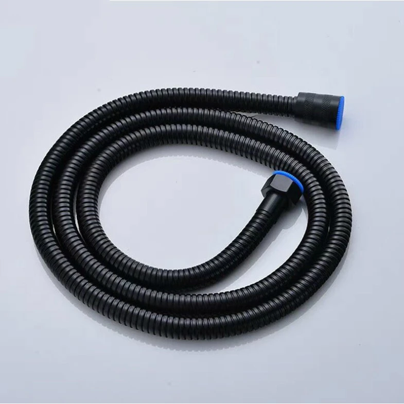 

Black Shower Hose 1.5 M Stainless Steel Shower Hose Encryption Black Shower Hose Bathroom Set