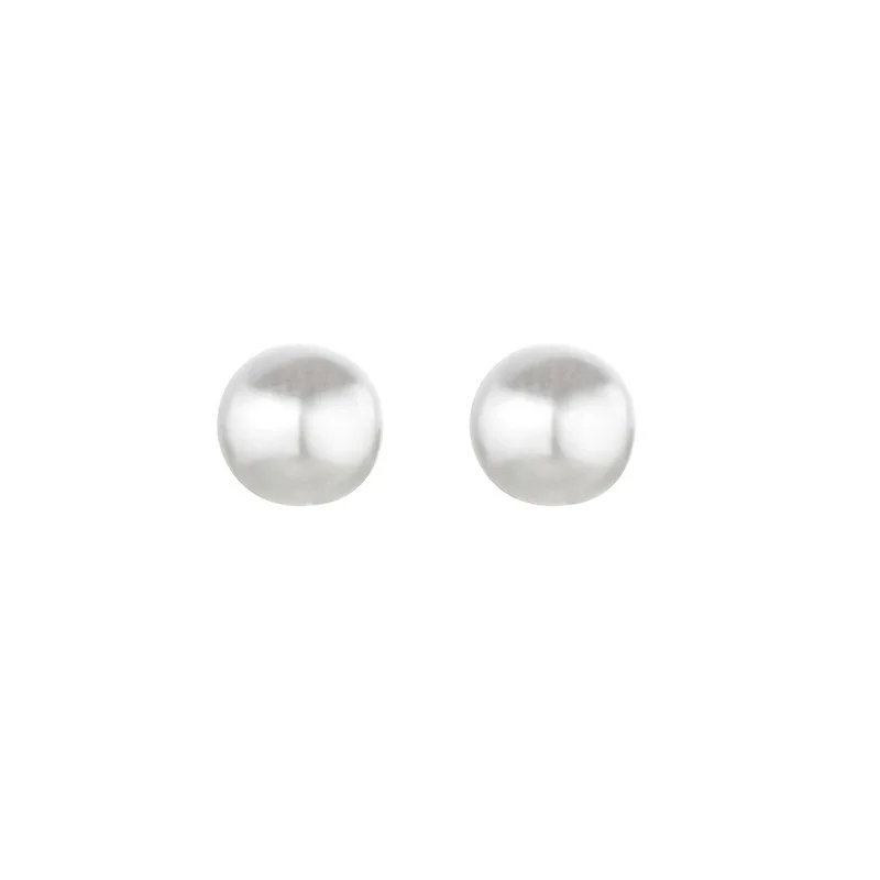 

Classic Fashion Simple White Pearl Stud Earrings for Women Girls Minimalist Ear Jewelry Size 4/5/6/7/8mm
