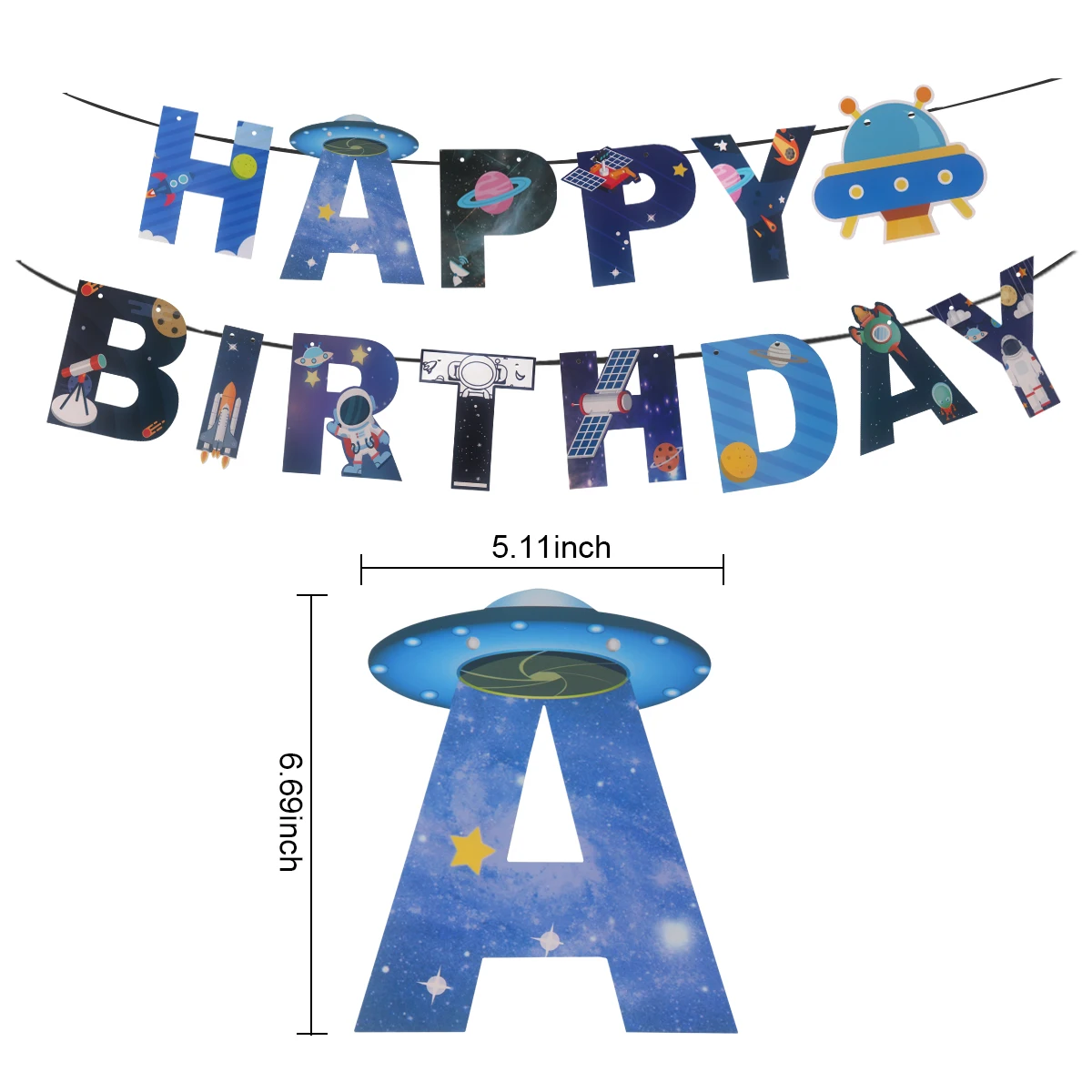 Astronaut Rocket Latex Balloons Outer Space Party Supplies Space Theme Birthday Party Decoration Kids Baby Shower Decor For Boy