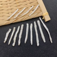1 pcs natural pearl loose bead pendant horizontal hole rod pendant freshwater pearl for jewelry making ladies necklace bracelet