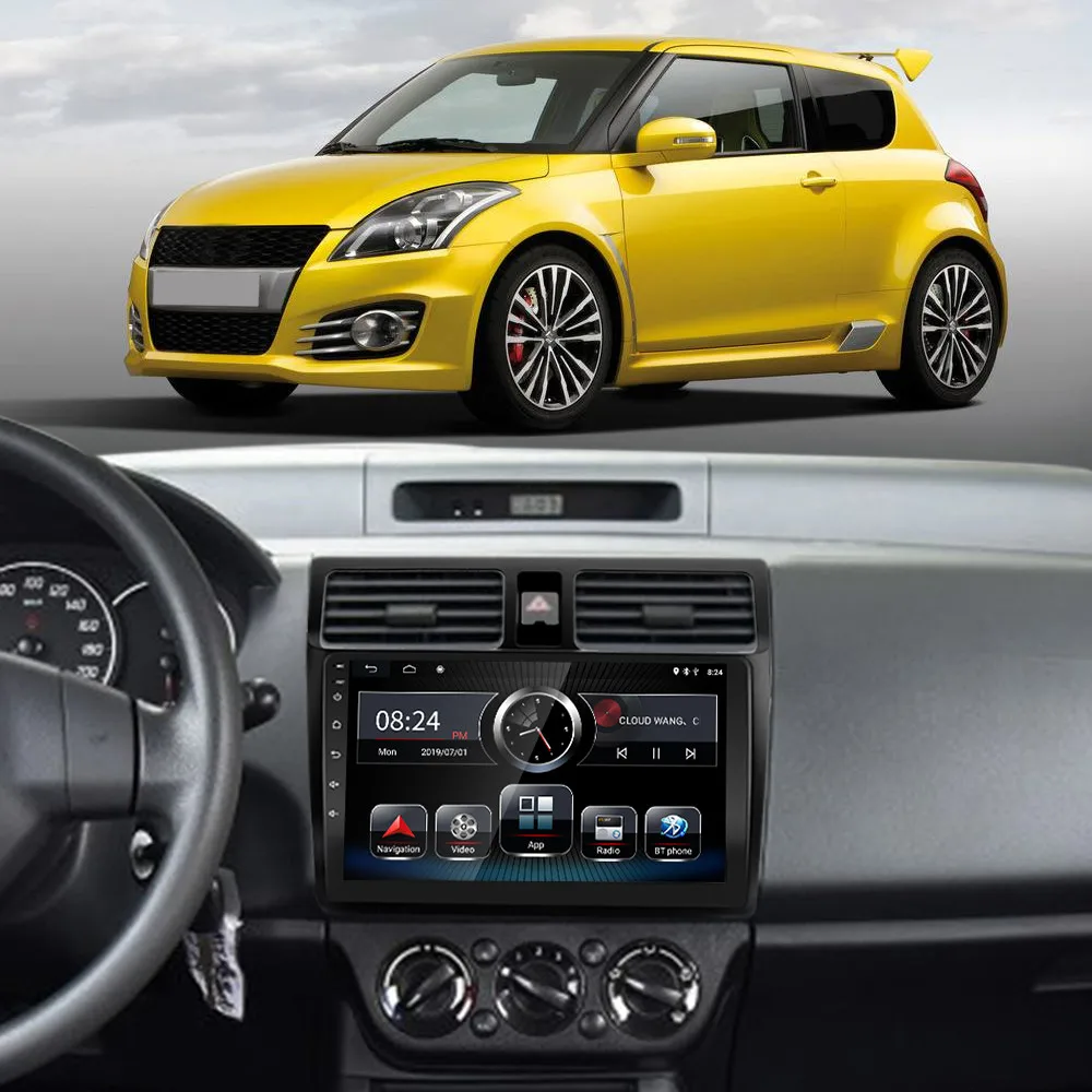 Автомобильный DVD мультимедийный плеер 2 Гб ОЗУ Android 10 1 дюйма для suzuki swift 2005 2006 2007 2008