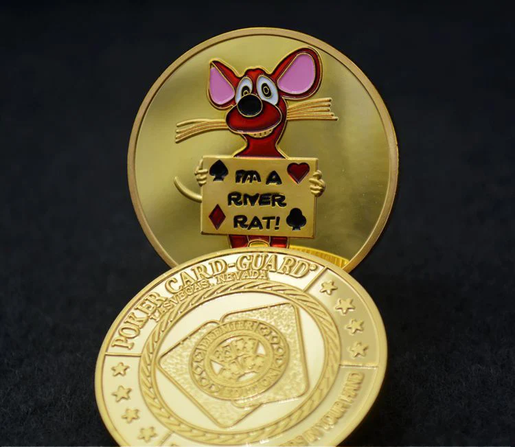 Изготовленные на заказ обломоки покера удачи Позолоченные памятная монета и