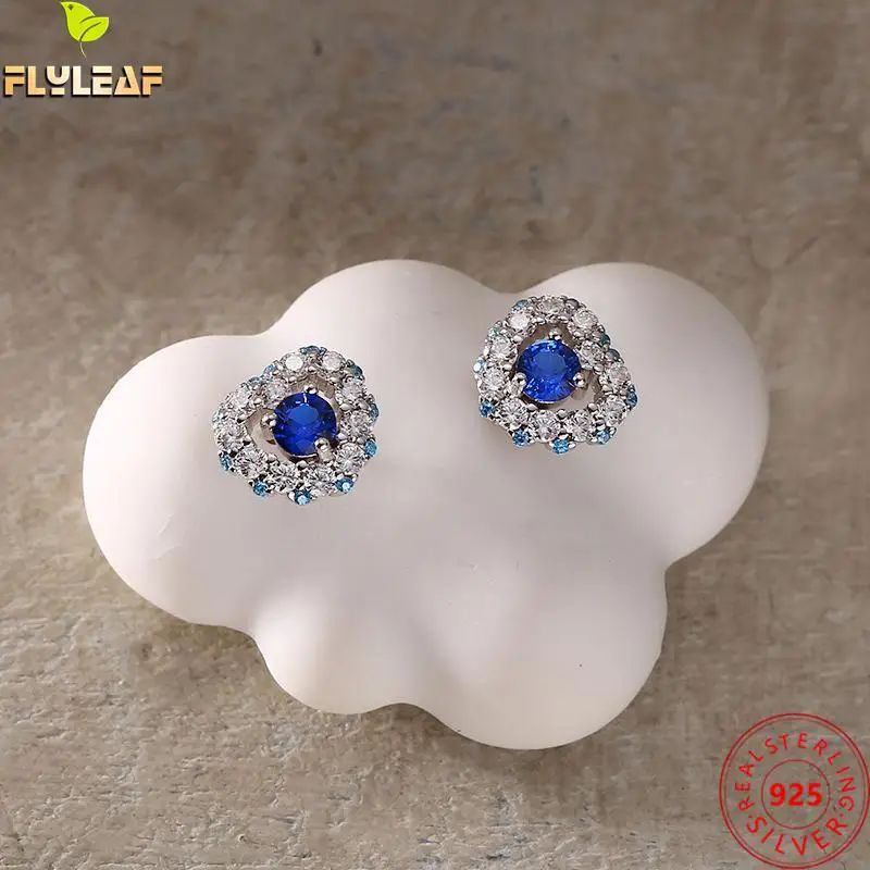 Женские серьги-гвоздики из серебра 100% пробы с цирконом | Украшения и аксессуары