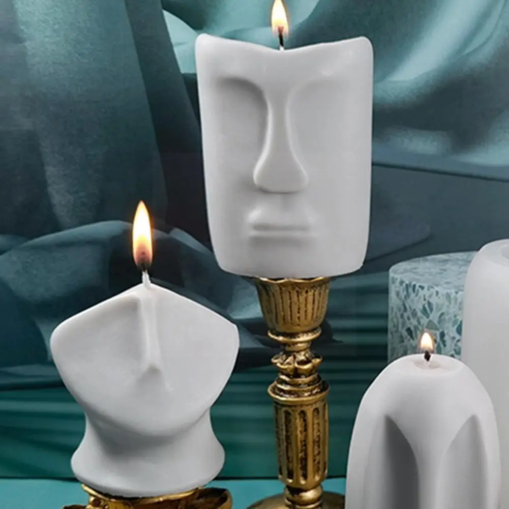 

Portrait Sculpture Aromatherapy Candle Silicone Mold Face Portrait Candle Mold Plaster Mold Diy Handmade R6a7