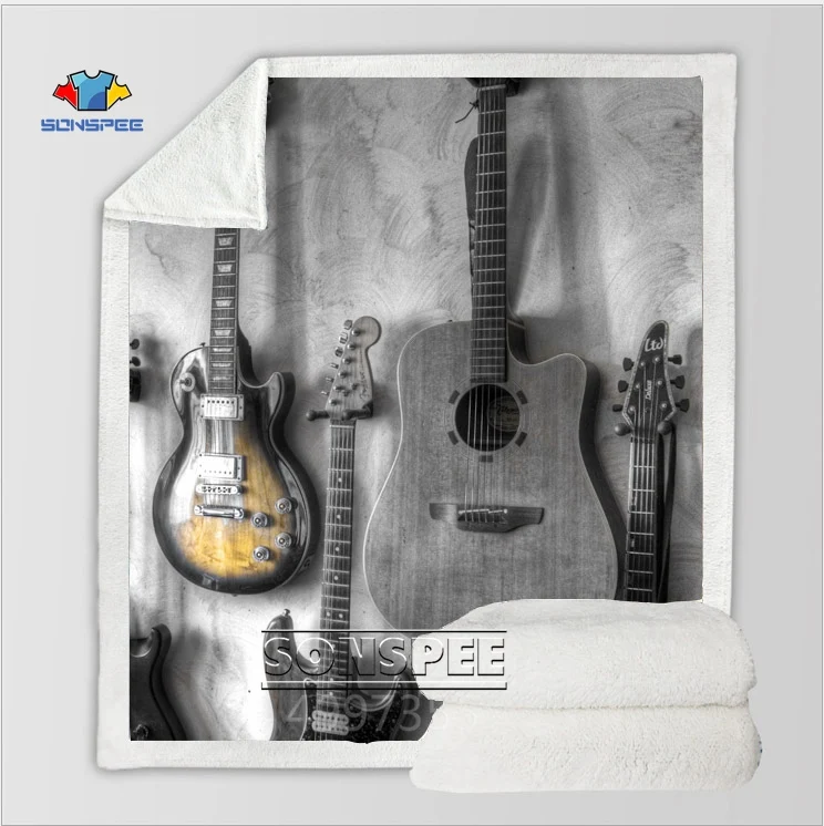 SONSPEE гитара Музыка Харадзюку дети взрослые 3D печать одеяло диван покрывало