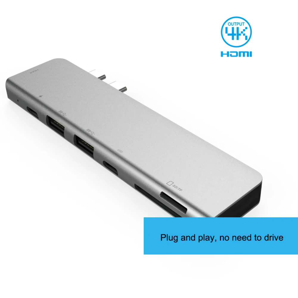 USB 3.0 Type-C адаптер 7 в 2 C концентратор 3 0 TF SD ридер слот PD компактный легкий c