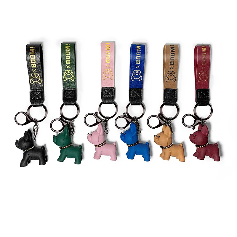 

New Style Hot Sell Car Keychain Bulldog Doll Keychain Couples Keychains Gift For Women Men's Keychains Pendant Gift Jewelry 2021