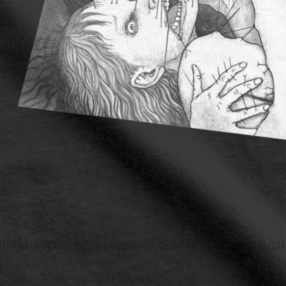 Мужская футболка с короткими рукавами Junji Ito хлопковая и круглым вырезом в стиле