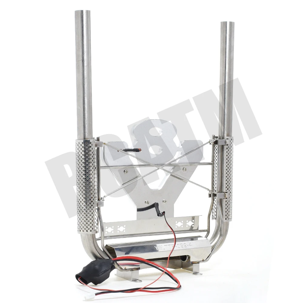 Высококачественный металлический V8 подсвечивающий двойной Выпускной дымоход