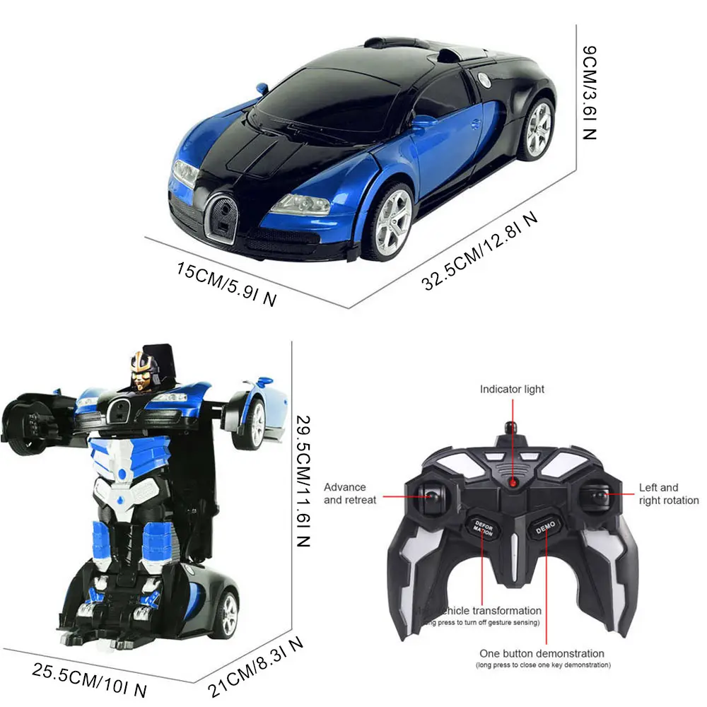 RC Индукционная Трансформация Робот автомобиль 1:12 деформация робот Игрушечная