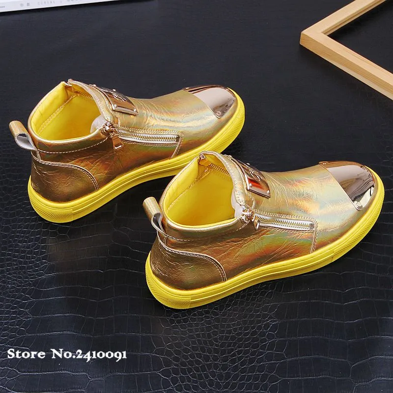 Мужские высокие кроссовки из микрофибры черные повседневные кожаные ботинки