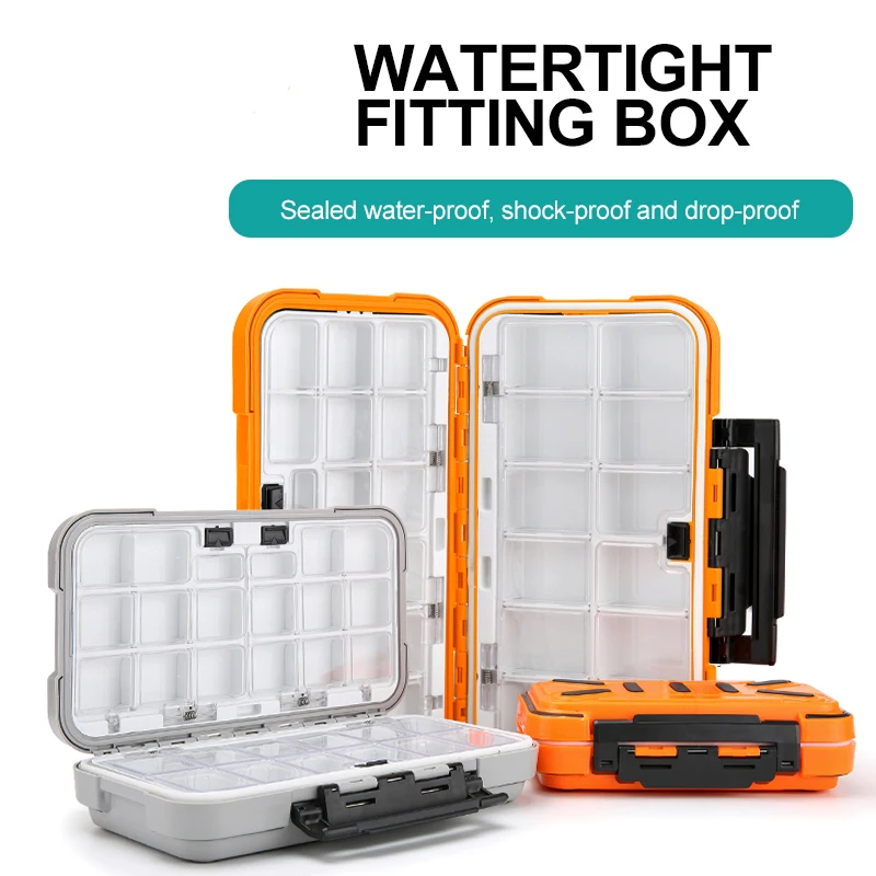 

large capacity grid fishing gear Ac-cessorie Waterproof sub-box fishing hook supplies tool storange box fishing tackle box