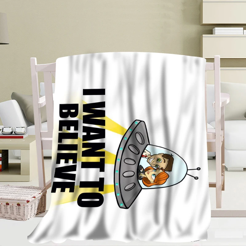 comprar Personalizado Eu Quero Acreditar Cobertor Do Sofá Do Escritório Cobertor Macio Portátil Cobertor Cama Avião Viagem Adulto Casa Cobertor