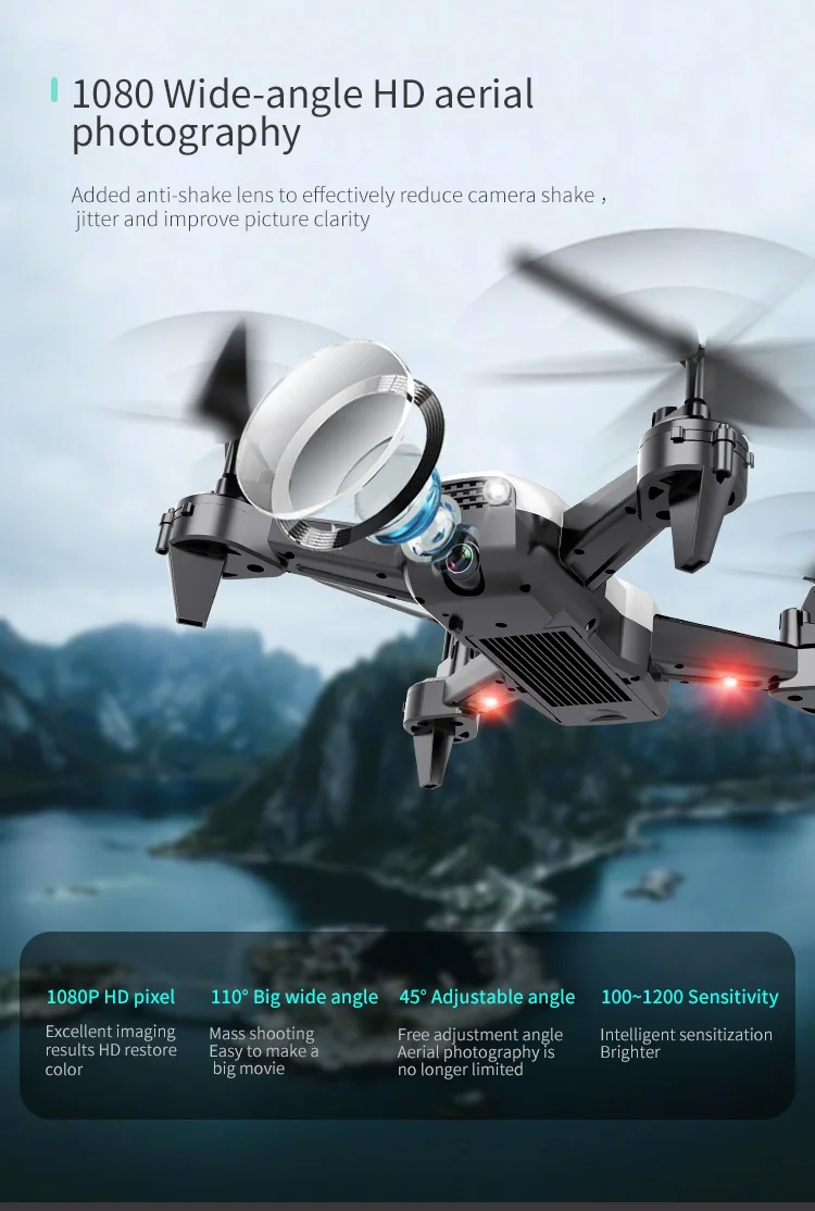 RC FPV WiFi Дрон с 4K широкоугольной WiFi HD камерой удержание высоты 1080P RC Мини Квадрокоптер Вертолет VS LF606 E58 M69 F11