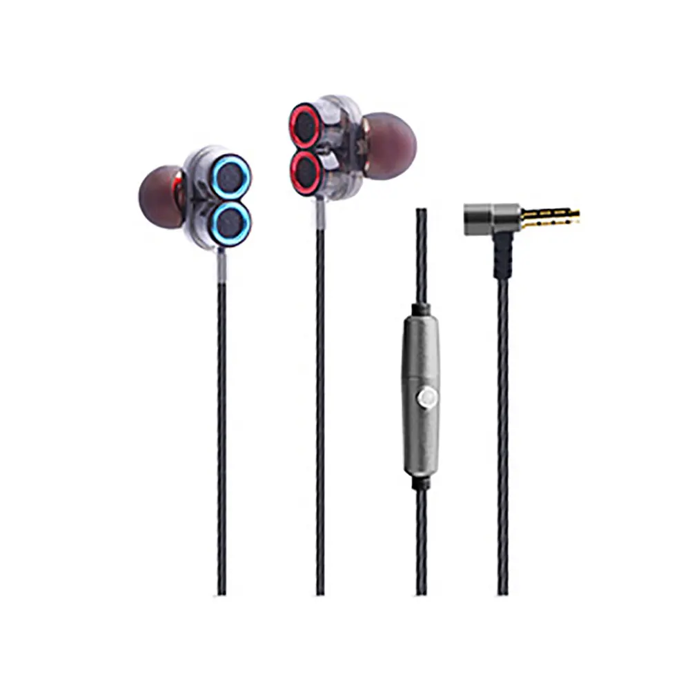 Проводные стереонаушники вкладыши 3 5 мм наушники с двойным движущимся кольцом