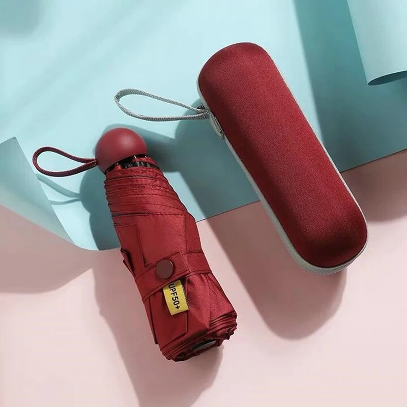 Новый мини зонт для девочек с милым зонтом защита от УФ водонепроницаемый