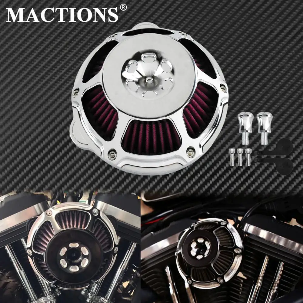 МОТОЦИКЛ хром воздухоочиститель фильтр Впускной ЧПУ для Harley Sportster XL883 48 Touring Dyna Super