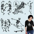 Наклейки с черепами на одежду, нашивки для детской одежды, куртки, термочувствительные нашивки, термотрансферные нашивки из ПВХ