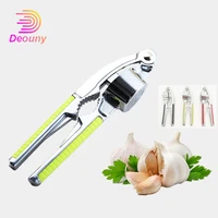 deouny 304 stainless steel garlic press ginger garlic walnut nut multifunctional manual and easy to clean kitchen supplies tools