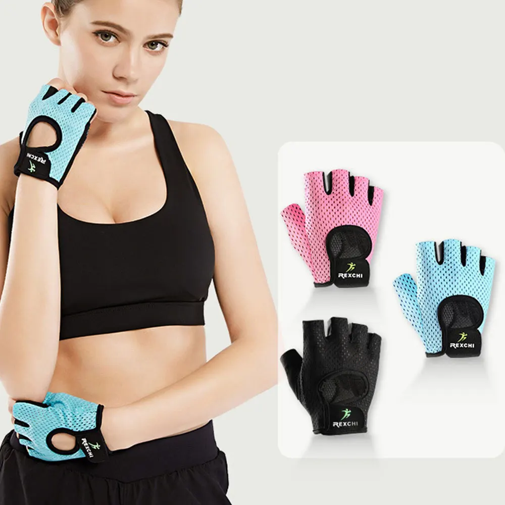 

Honeycomb Palm Non-slip Gloves Half-finger Outdoor Exercise Bike Fitness Gloves Polyester + Silicone Bodybuilding Accessories