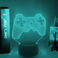 3d illusion game pad led night light for kids child bedroom decor event prize game shop idea color changing desk night lamp