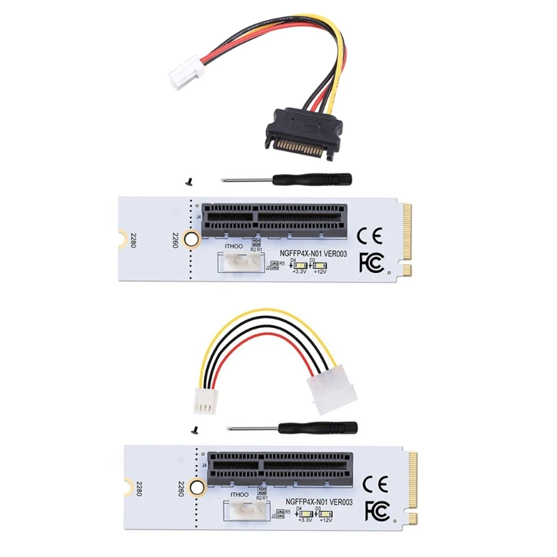

GFF M.2 Key M to Pcie Express Card 4X Riser Card Adapter for All Windows System