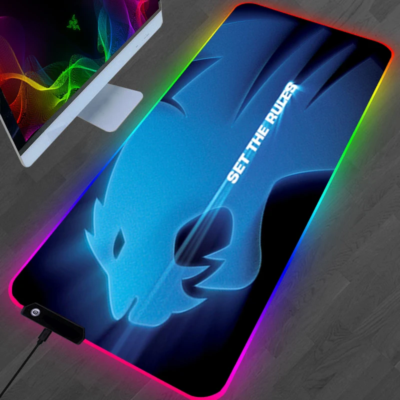 rgb roccat mouse ped wireless computer laptop gamer shine mat gaming pad anime mats backlit keyboard mousepad extended big xl pc free global shipping