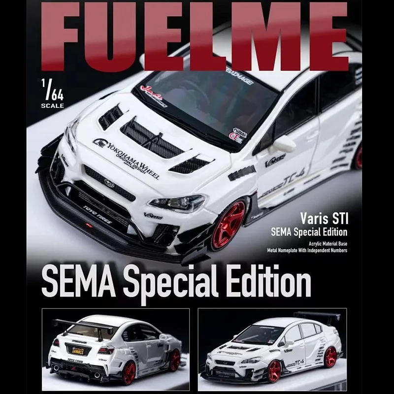 

Модель автомобиля FuelMe 1:64 Subaru WRX STI Varis SEMA White limited 499 из смолы
