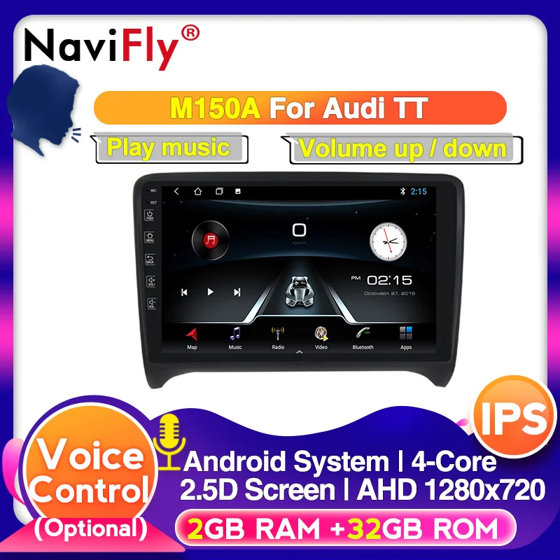 Автомобильный мультимедийный плеер IPS DSP 4G + 64G Android 10 0 GPS для Audi TT MK2 8J 2006-2012 Авто