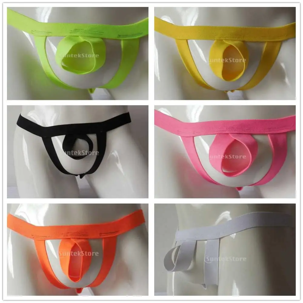 

Men's Open Crotch G-string Hollow Jockstrap Club Party T-back Thongs