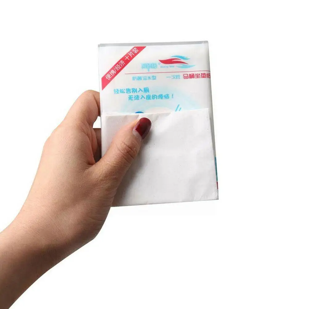 

Disposable Toilet Seat Mat Cover Portable 100% Safe Waterproof Seat Pad Water for Travel / Camping Bathroom Accessiories E6D8