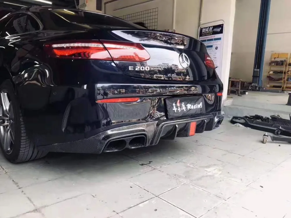 Карбоновый задний бампер LipAuto автомобильный диффузор с лампой для Benz W238 E200 E300 E63 AMG Coupe