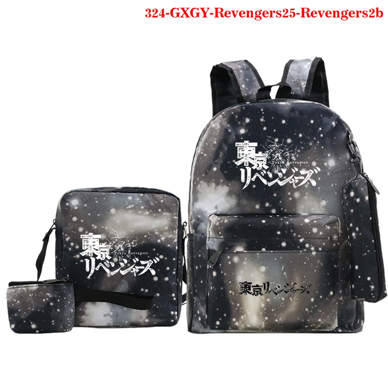 fashion backpack tokyo revengers anime print backpack men laptop bagpack school bags with pencil bag for teenager daily rucksack free global shipping