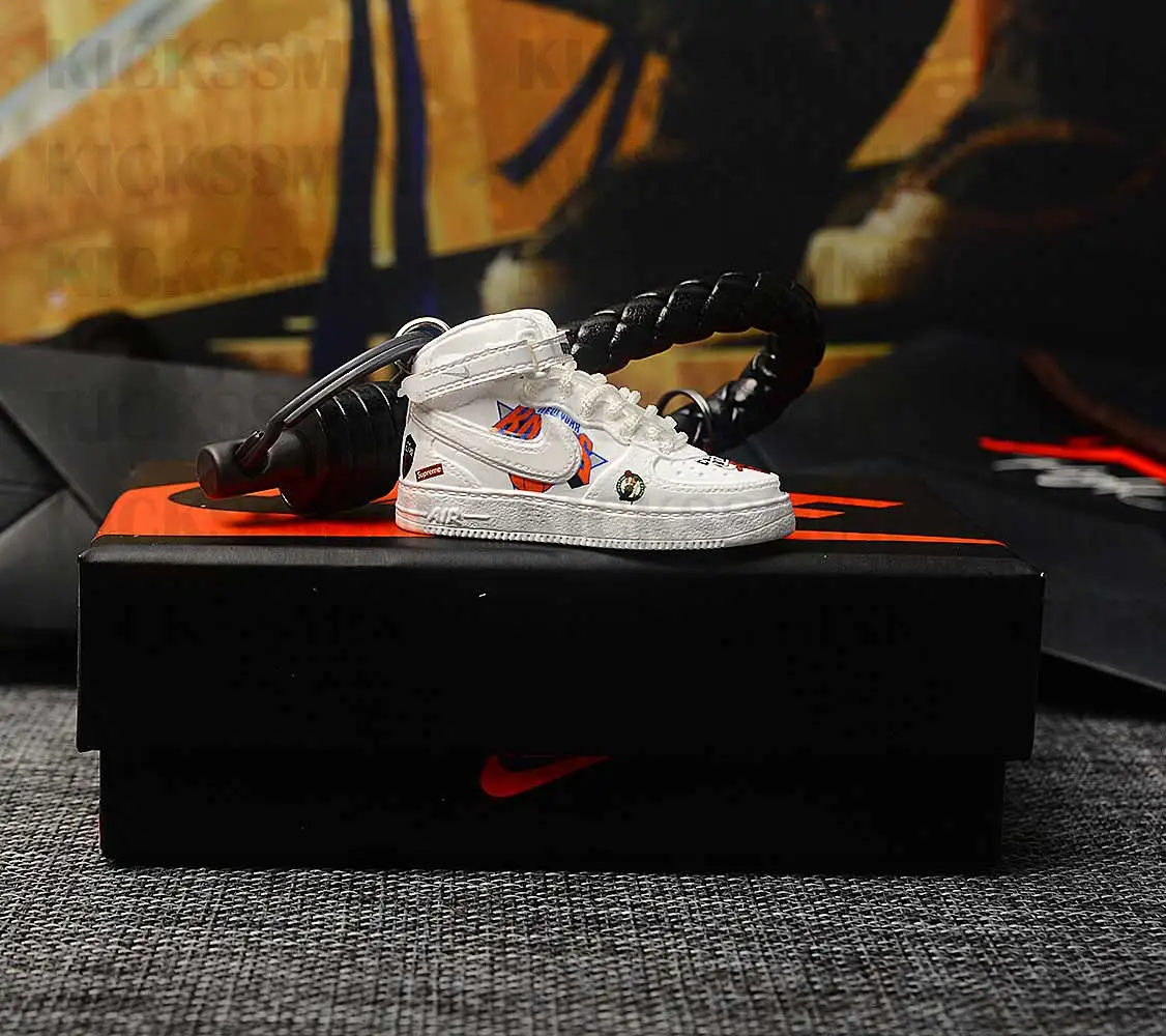 Персональный DIY Air Jordan " разбитая задняя панель" часть 1 3D кроссовок фигурный брелок сумка коробка Подвеска для пары Кукла аксессуар