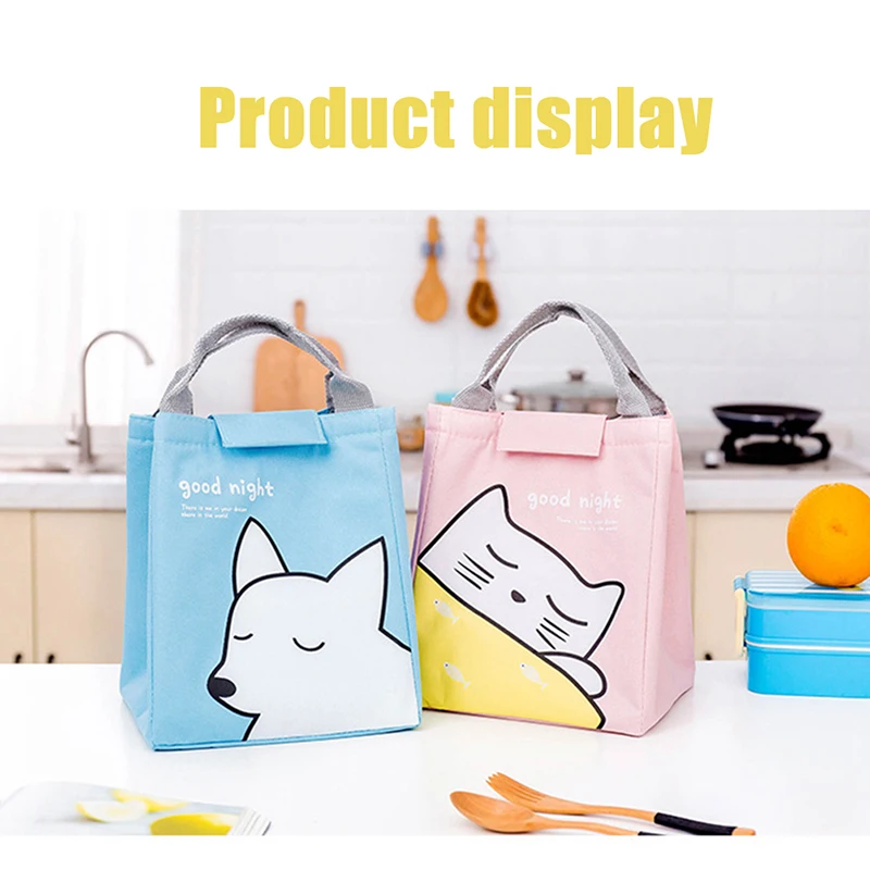 

Portable Grid Pattern Lunch Bag For Women Kids Men Insulated Canvas Box Tote Bag Thermal Cooler Food Bag