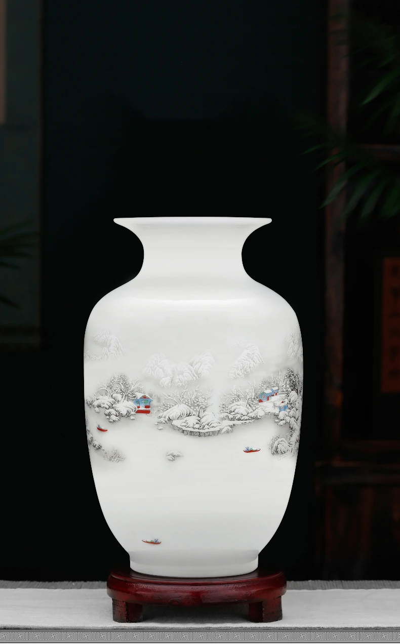 Китайская маленькая керамическая белая ваза Цзиндэчжэнь Цзянси украшения для