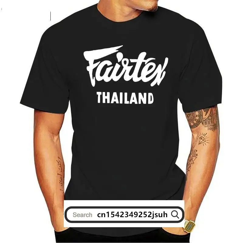 

Fairtex Thailand T-Shirt Black Casual Muay Thai Kickboxing Round Neck Loose Graphic Tee Size S-3xl