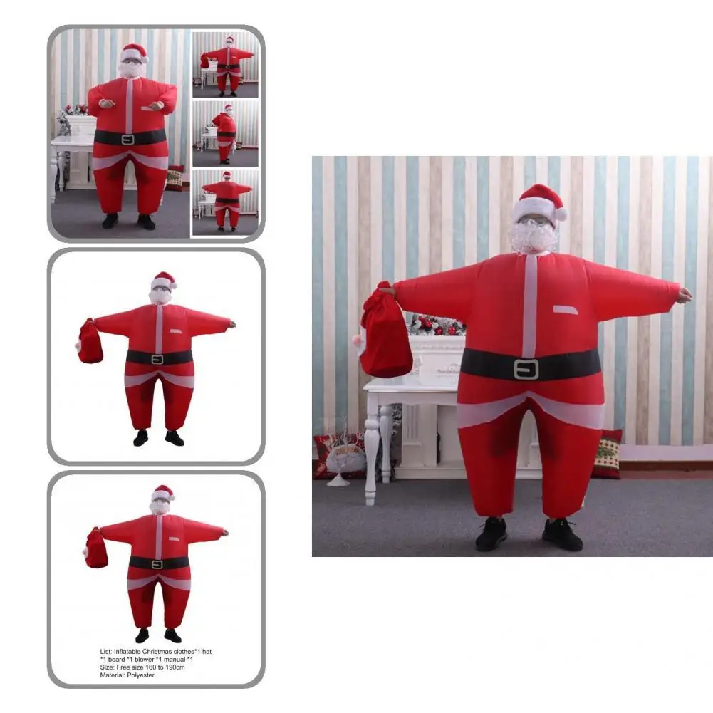 

1 Set Inflatable Suit Modern Mom Dad Inflatable Cosplay Jumpsuit Unisex Festival Santa Claus Costume