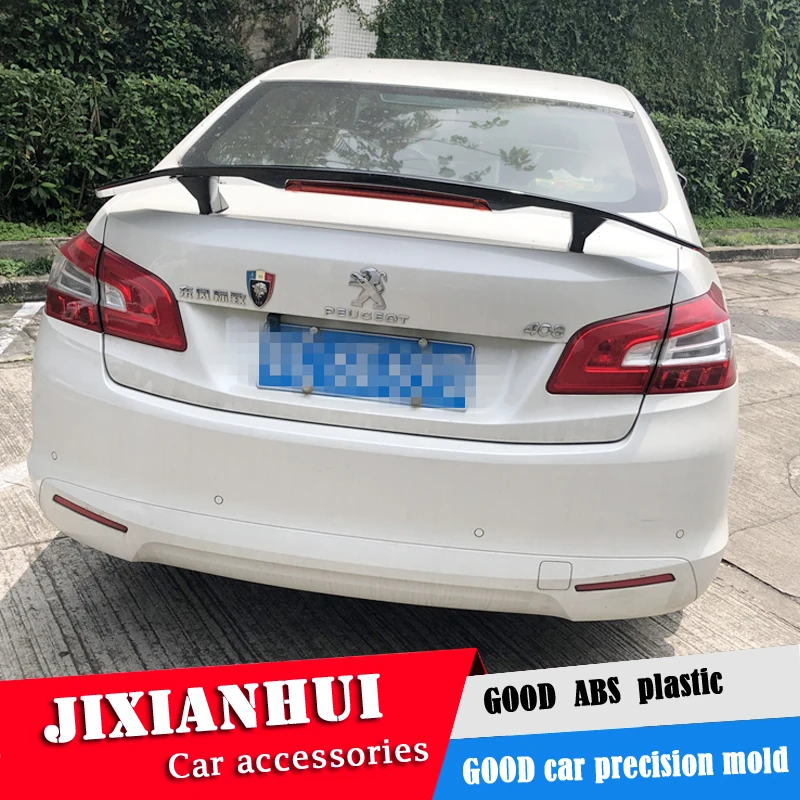 Для Peugeot 408 спойлер 2011 2018 TF RUIYI ABS пластик Материал заднее крыло автомобиля Цвет
