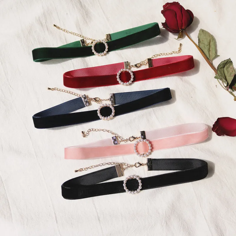 Velvet Cross Cupid Imitation Pearls Love Heart Sexy Choker Short Chain Necklace for Women Girls Gifts Halloween | Украшения и