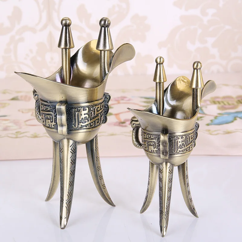 2 шт./лот Ретро бокал для белого вина свадебный европейский античный металл